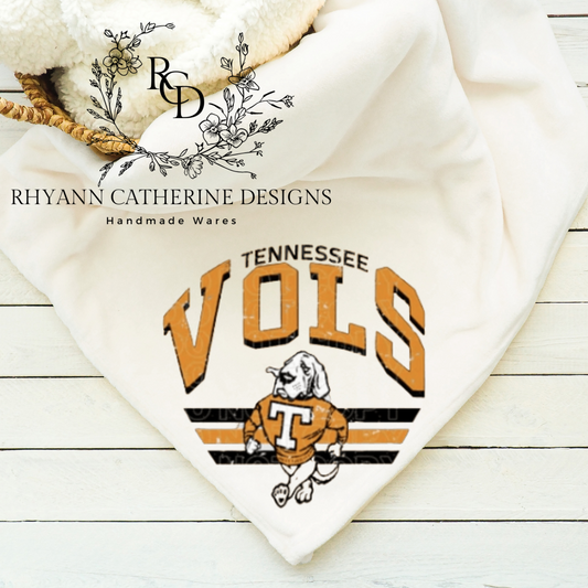 Vols Football Throw Blanket, TN Volunteers Inspired, Super Soft Fleece Blanket, Travel Throw, Fall Decorative Blanket